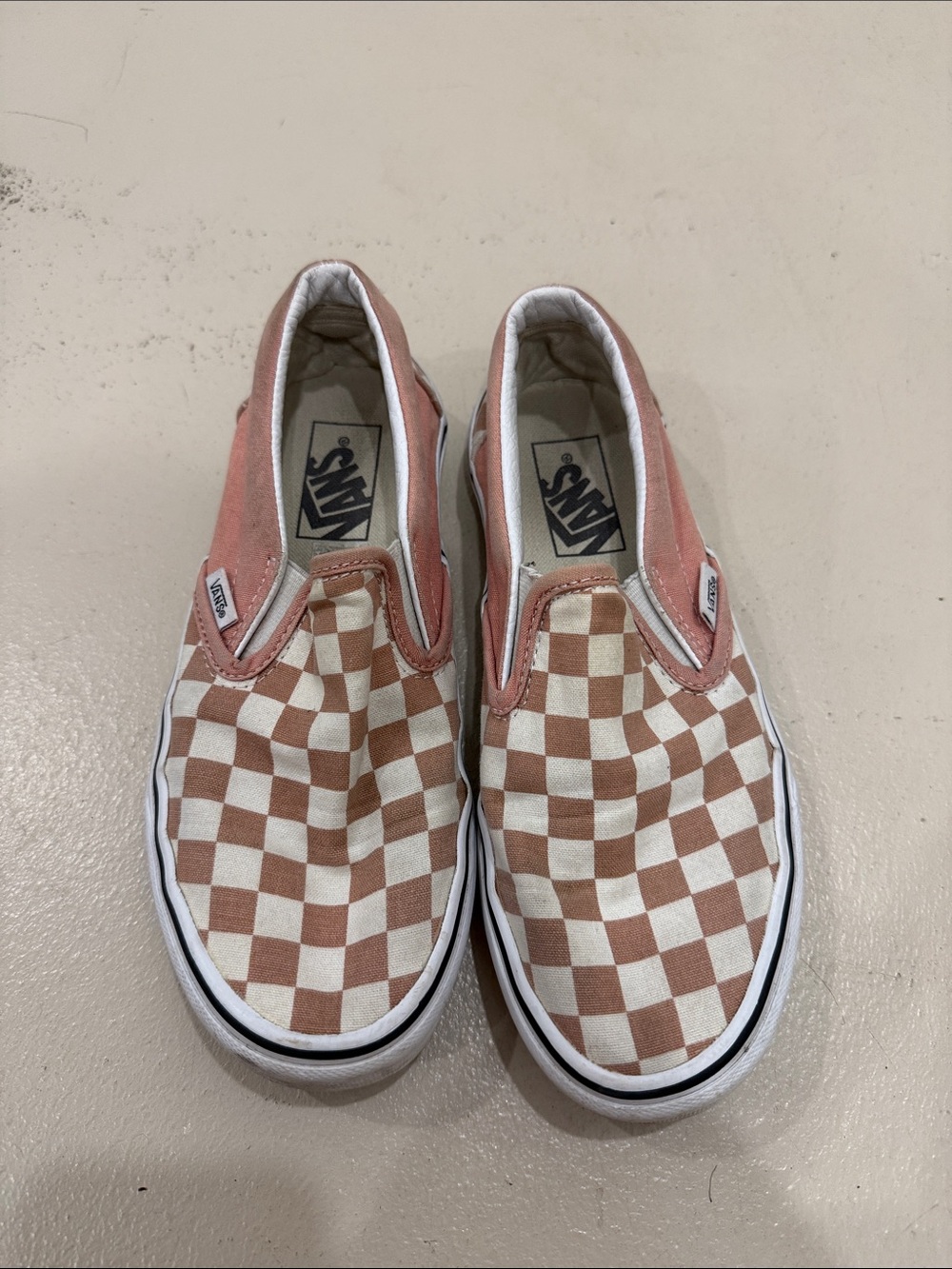 Vans Women’s Checkerboard Slip-On Sneakers - Pink/Cream